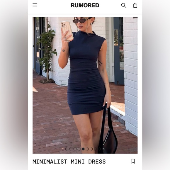 NWT Rumored Minimalist Mini Dress in Navy - Picture 1 of 7